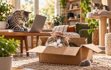 Чому коти люблять коробки: 7 дивних котячих звичок