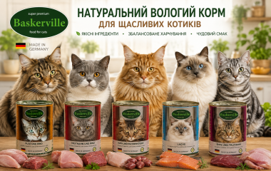Консервований корм для котів Baskerville: натуральне харчування преміум-класу