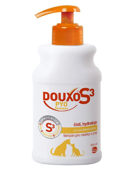 Лікувальний шампунь Douxo S3 Pyo для очищення та зволоження шкіри собак та котів