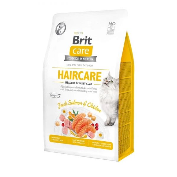 Сухий корм для котів Brit Care Cat з лососем і куркою 