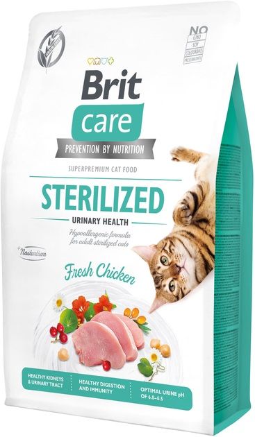 Корм для стерилізованих котів Brit Care Cat GF Sterilized Urinary Health
