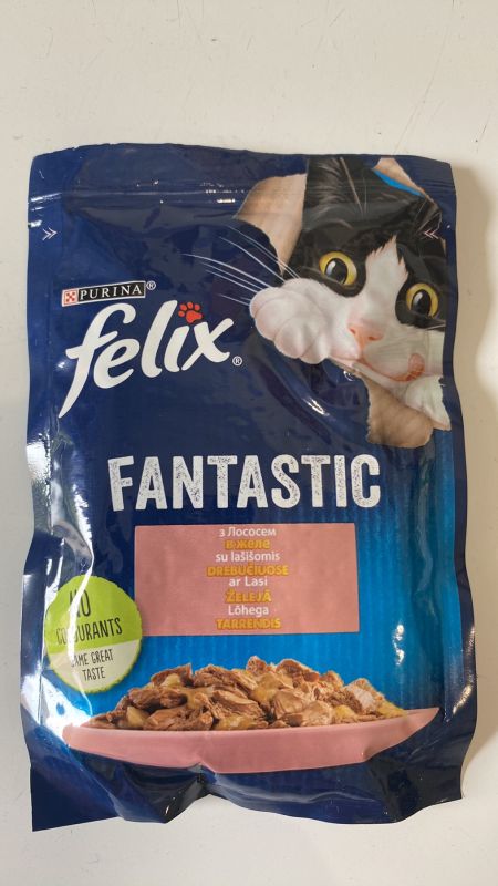 Корм вологий Felix Fantastic для котів з лососем у желе