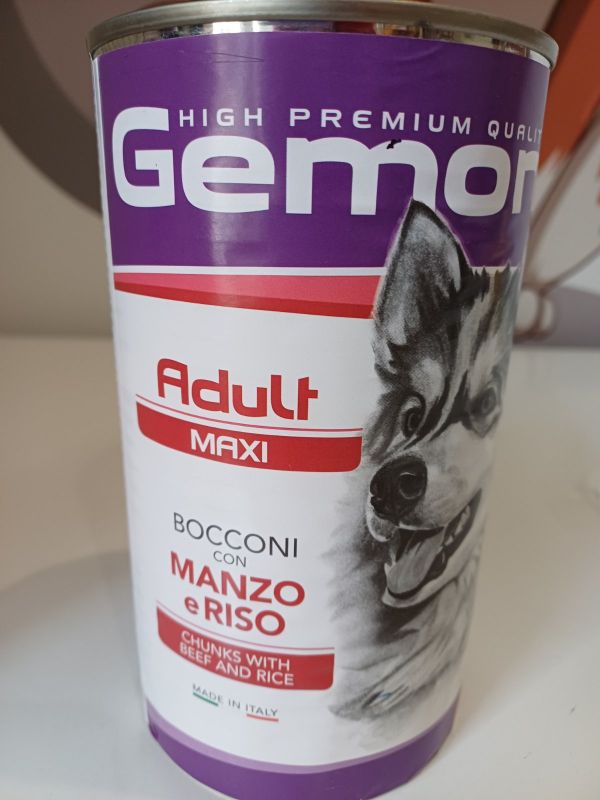 Вологий корм Gemon Adult Maxi для великих собак (яловичина, рис)