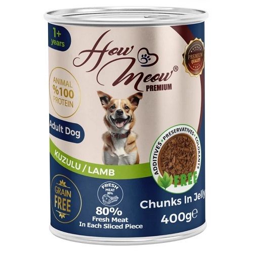 Вологий корм для собак How Meow Adult Dog з ягням