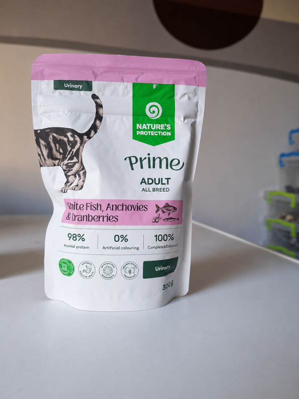 Nature's Protection Prime Urinary вологий корм для котів з білою рибою та анчоусами