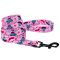Повідець для собак BronzeDog Urban Квіти Нейлоновий Рожевий
