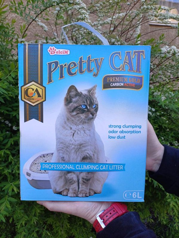Наповнювач для котів бентонітовий Pretty Cat Premium Gold Carbon Activ