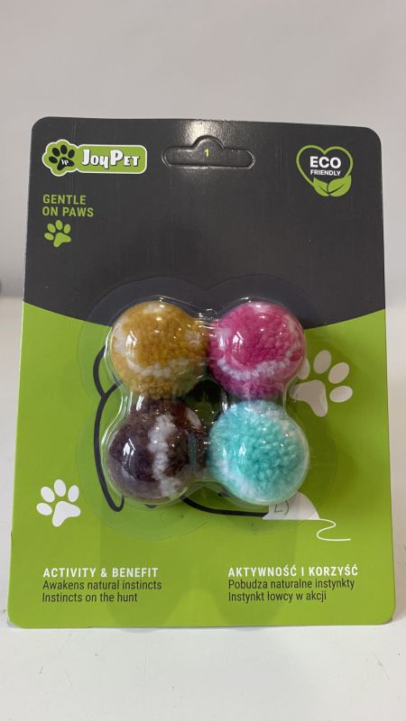 Іграшка для котів JoyPet вовняний м’яч 4 см